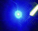 背孔结构LED倒装后发光照片